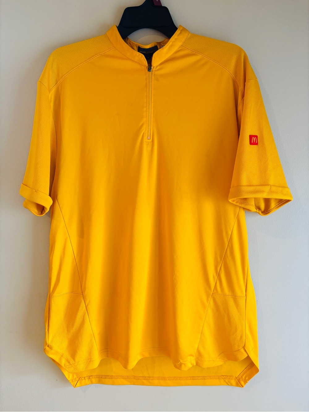 Yellow McDonald's Short Sleeve Quarter-Zip Shirt - Large